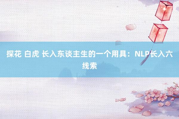 探花 白虎 长入东谈主生的一个用具：NLP长入六线索