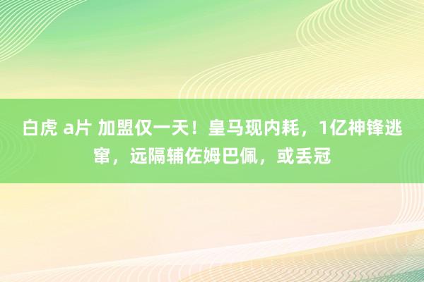 白虎 a片 加盟仅一天！皇马现内耗，1亿神锋逃窜，远隔辅佐姆巴佩，或丢冠