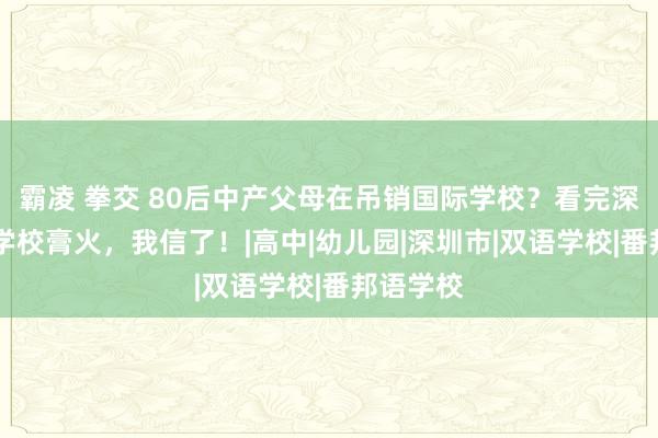 霸凌 拳交 80后中产父母在吊销国际学校？看完深圳40所学校膏火，我信了！|高中|幼儿园|深圳市|双语学校|番邦语学校